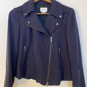 Club Monaco Navy Motorcycle Jacket